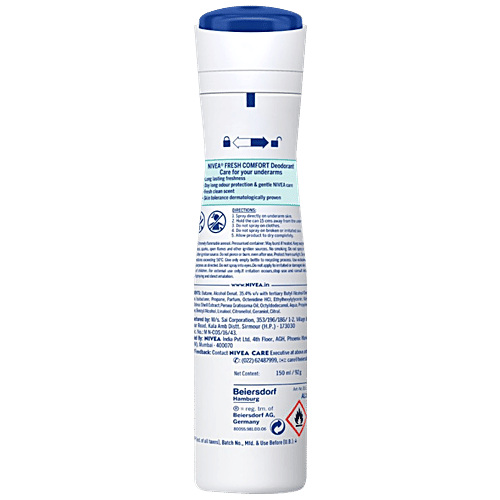 Nivea Fresh Comfort Women Deodorant - Long Lasting Freshness & 48h Protection, 150 ml  