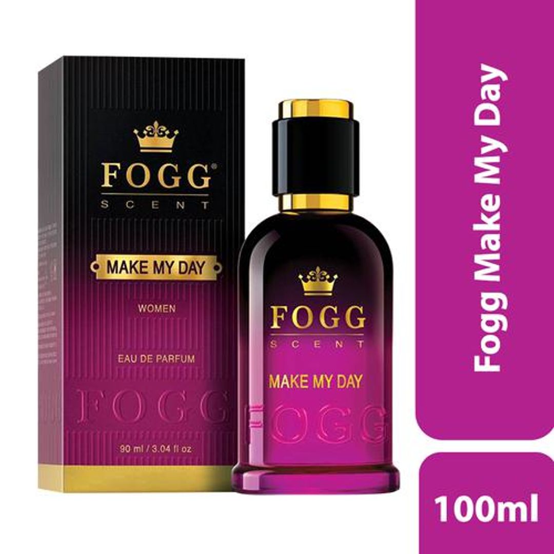 Fogg  Make My Day Scent Eau De Parfum Women’s Perfume - Long-lasting Fresh & Floral Fragrance, 100 ml 