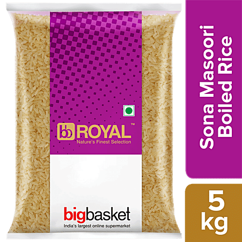 bb Royal Sona Masoori Boiled Rice, 5 kg  