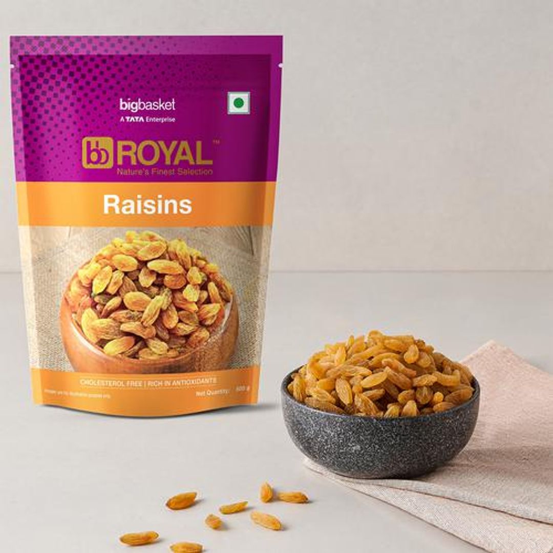 BB Royal Raisins/Ona Drakshi - Indian, 500 g Standy Ziplock Pouch