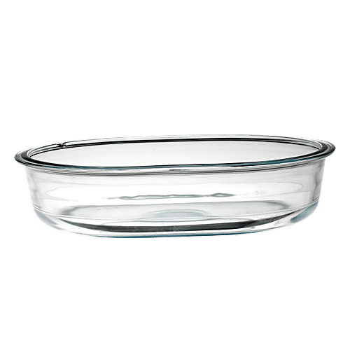 LaOpala Borosilicate Tempered Glass Cook N Serve Oval Dish, 1 pc  