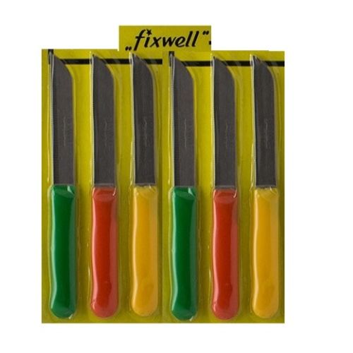 Fixwell Stainless Steel Knife With Plastic Handles Multicolour
