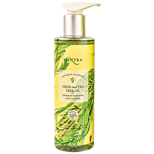 Mantra Herbal Neem & Tea Tree Oil Hair Cleanser - Dandruff Removing, 250 ml  