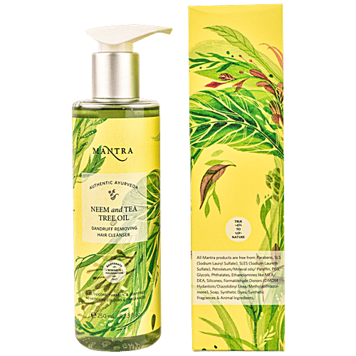 Mantra Herbal Neem & Tea Tree Oil Hair Cleanser - Dandruff Removing, 250 ml  