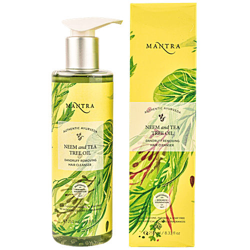 Mantra Herbal Neem & Tea Tree Oil Hair Cleanser - Dandruff Removing, 250 ml  