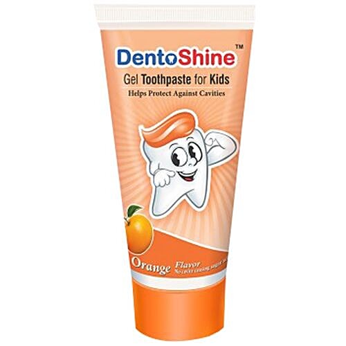 Dentoshine   Gel Toothpaste for Kids - Orange Flavor, 80 g  