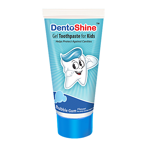 Dentoshine   Gel Toothpaste For Kids - Bubble Gum Flavor, 80 g  