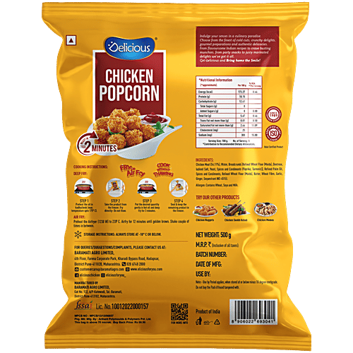 Delicious Chicken - Popcorn, 500 g