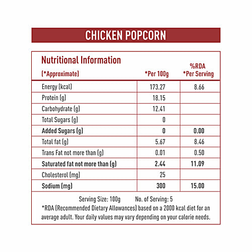 Delicious Chicken - Popcorn, 500 g