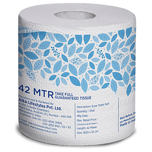 Ezee  Toilet Paper Tissue - 2 Ply, 160 pcs (1 Roll) Soft & Absorbent