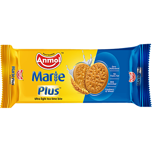 Anmol Marie Plus Biscuits, 215 g + 17 g Extra No Trans Fat & Zero Cholesterol