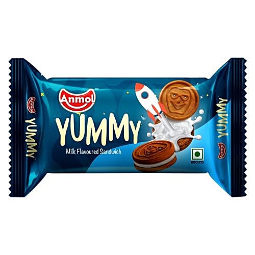 Buy Anmol Cream Biscuits Milk Flavoured Sandwich Yummy 200 Gm Online at