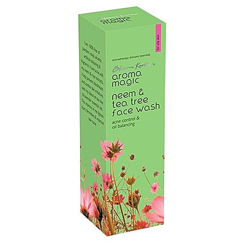 Aroma Magic Face Wash - Neem & Tea Tree, Acne Control & Oil Balancing, For Oily Skin, No Chemicals, Paraben Free, 100 ml No Chemicals, Paraben Free