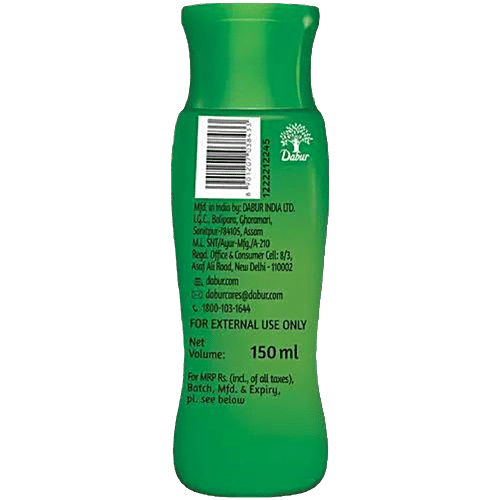 Dabur Vatika Enriched Coconut Hair Oil - With 10 Herbs, 150 ml For Strong Thick and Shiny Hair, Clinically Tested to Reduce 90% Hairfall, Controls Dandruff, Prevents Dull and Damaged Hair, Good for Scalp Health