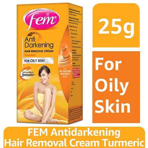 Buy Fem Anti Darkening Hair Removal Cream For Women Turmeric 25 Gm Online  At Best Price of Rs 52 - bigbasket