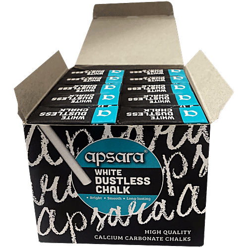 Apsara White Dustless Chalks, 10 pcs  