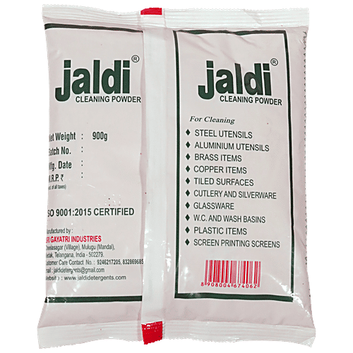 Jaldi Multipurpose Cleaning Powder - Soft On Hands, Removes Tough Stains & Grease, 900 g  