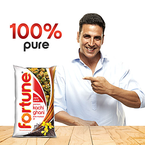 Buy Fortune Mustard Oil Kachi Ghani 1 Ltr Pouch Online at the Best