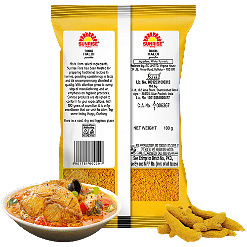 Sunrise Pure Turmeric Powder/Haladi, 100 g Pouch
