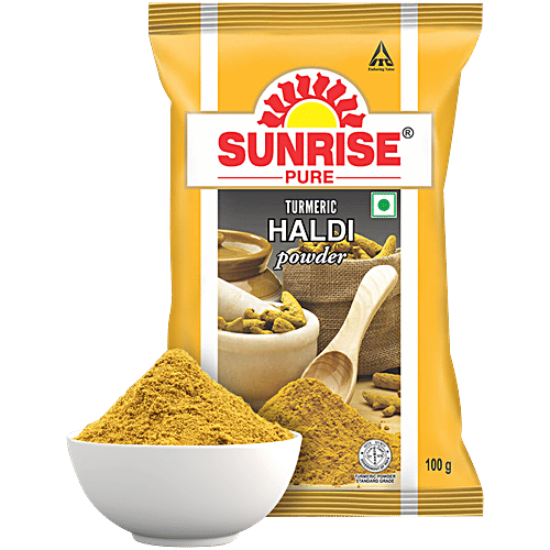 Sunrise Pure Turmeric Powder/Haladi, 100 g Pouch