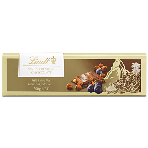 Lindt Chocolate - Gold Bar Hazel/Raisin, 300 g  