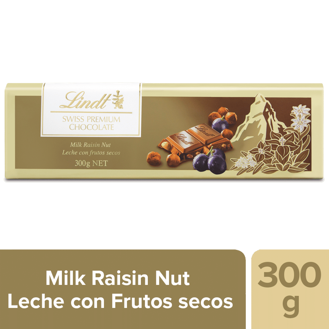 Buy Lindt Chocolate Gold Bar Hazelraisin 300 Gm Online at the Best ...