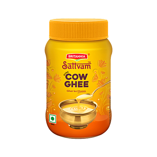Britannia Ghee - Cow, 200 ml Bottle No Added Sugar