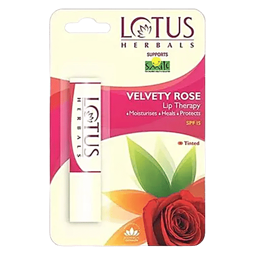 Lotus Herbals Lip Therapy - Velvety Rose, 4 g  