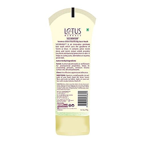 Buy Lotus Herbals Neemwash Neem & Clove UltraPurifying Face Wash With