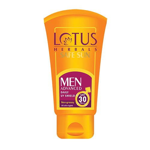 Lotus Herbals Safe Sun Men Advanced Daily UV Shield PA+++ - SPF 30, 100 g