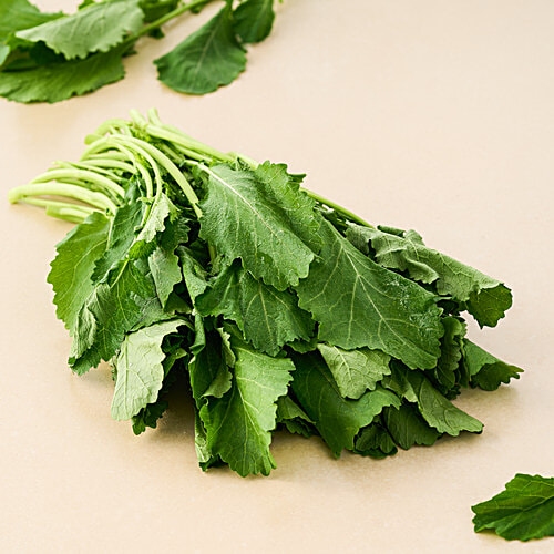 fresho! Mustard Leaves (Sarso Saag), 500 g  Rich in Fiber & Antioxidants