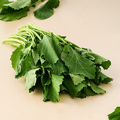 fresho! Mustard Leaves (Sarso Saag), 500 g  Rich in Fiber & Antioxidants
