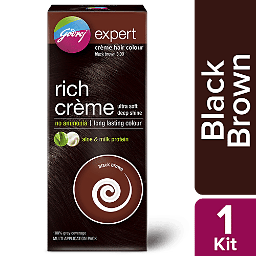 Buy Godrej Expert Rich Creme Hair Colour Black Brown 3 Multi