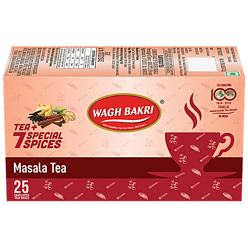 Wagh Bakri Tea Bags - Masala, 50 g (25 Bags x 2 g each) 