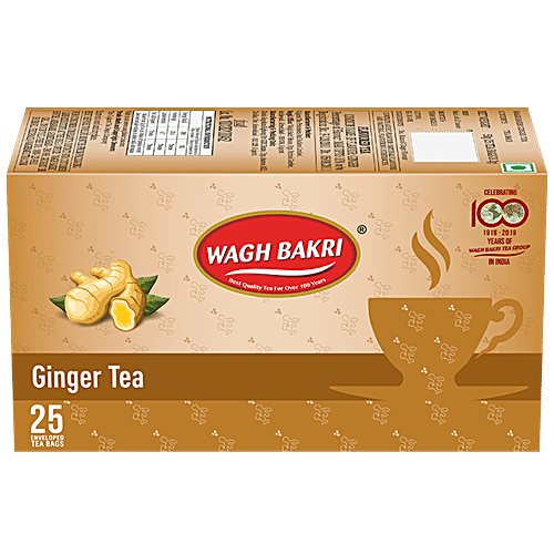 Buy Wagh Bakri Tea Bags - Ginger 50 gm Online at Best Price. of Rs 120 ...