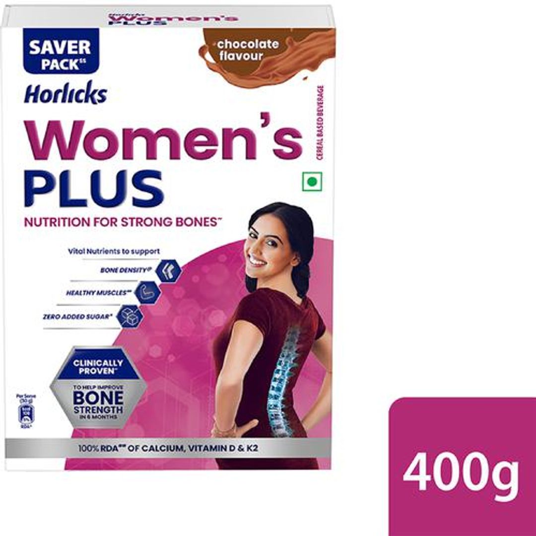 Horlicks Women's Plus, Chocolate, 400 g Carton