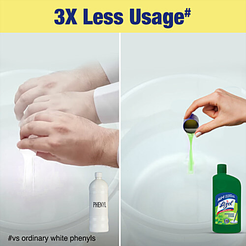 Lizol Disinfectant Surface & Floor Cleaner Liquid - Neem, Kills 99.9% Germs, 500 ml  