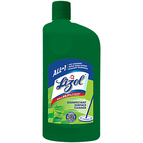 Lizol Disinfectant Surface & Floor Cleaner Liquid - Neem, 1L Kills 99.9% Germs