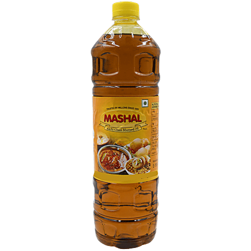 Buy Mashal Kachi Ghani Mustard Oil 1 Ltr Jar Online at the Best Price