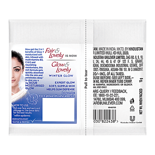 Glow & Lovely Winter Glow Face Cream, 15 g  