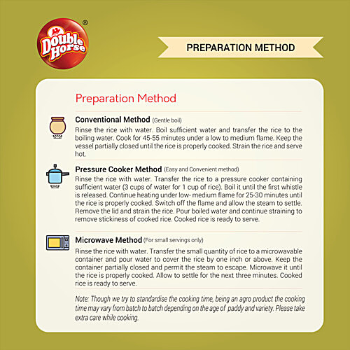 Double Horse Palakadan Unda Matta Rice, 10 kg  