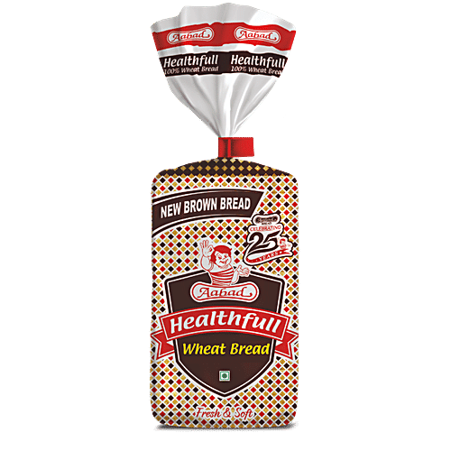 Aabad Healthfull Brown Bread-Wheat Bread, 400 g