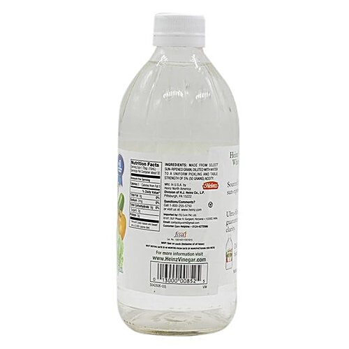 Heinz Imported Imported Distilled White Vinegar - Product of USA, 473 ml  Clean 
Naturally Fermented