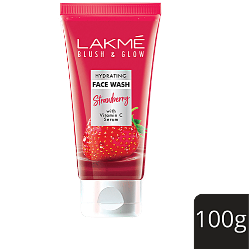 Buy Lakme Face Wash Blush & Glow Strawberry Gel 100 gm Online at Best