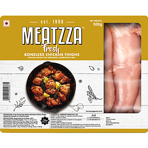 Buy Meatzza Chicken Leg Boneless Raw 500 Gm Online at the Best Price of