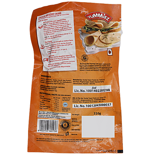 Buy Godrej Yummiez Chicken Plain Salami 250 Gm Online at the Best Price