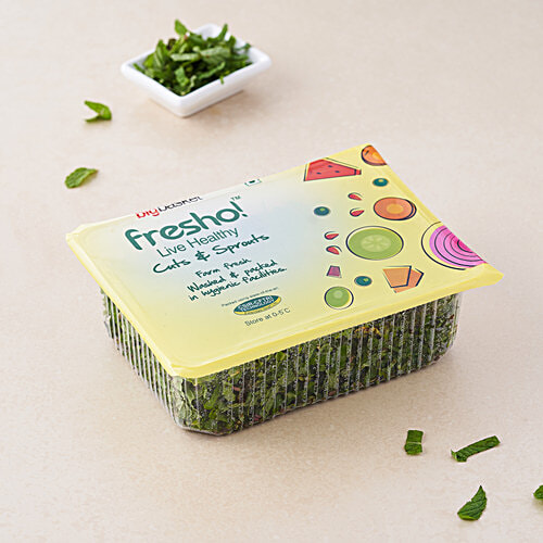 fresho! Mint Leaves - Chopped, 100 g  No Preservatives