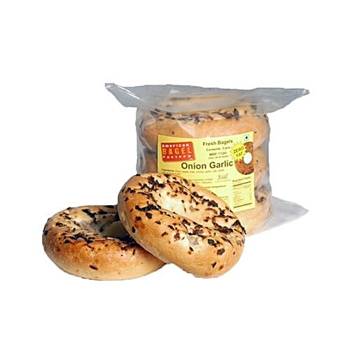 Buy American Bagel Factory Bagels Onion Garlic 300 Gm Online at the