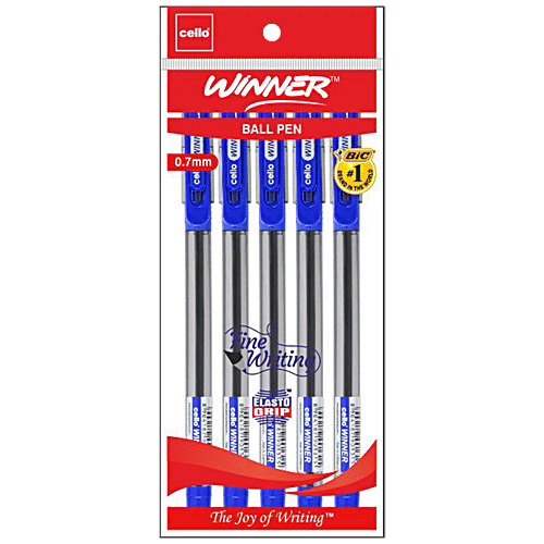 BIC Cello Winner Ballpen Set - Blue, 5 pcs  