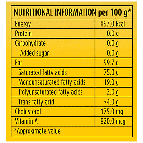 Prabhat Pure Cow Ghee, 1000 ml Pouch 